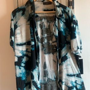 Navy men’s inverse tie dye